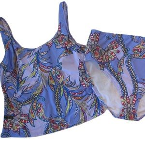 SONSIE by Gracing plus size swim 18W lavender multicolor bikini BNWT